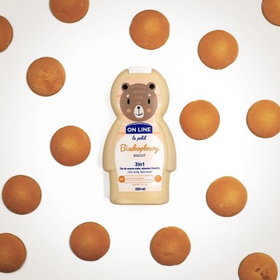 On Line Le Petit biszkoptowy 3w1 szampon żel i płyn do kąpieli dla dzieci 350ml