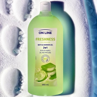 On Line Freshness 2w1 żel i płyn do kąpieli 980ml