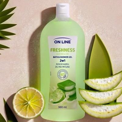 On Line Freshness 2w1 żel i płyn do kąpieli 980ml