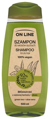 On Line From Plants With Love Aloes i Zielona Herbata szampon do włosów suchych 500ml