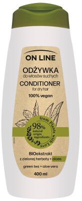On Line From Plants With Love aloes i zielona herbata odżywka do włosów suchych 400ml