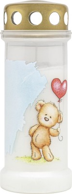 Bolsius Miś znicz z metalowym deklem 12 sztuk