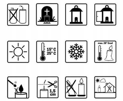 Bolsius Miś znicz z metalowym deklem 12 sztuk