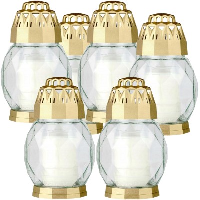 Bolsius Diamond Złoto przezroczysty lampion 6 sztuk