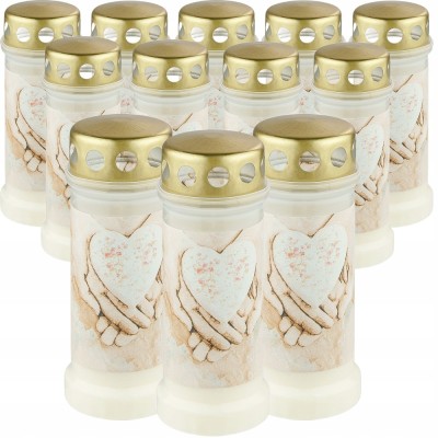 Bolsius Dłonie znicz z metalowym deklem 12 sztuk