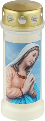 Bolsius Maria Modląca znicz z metalowym deklem 12 sztuk