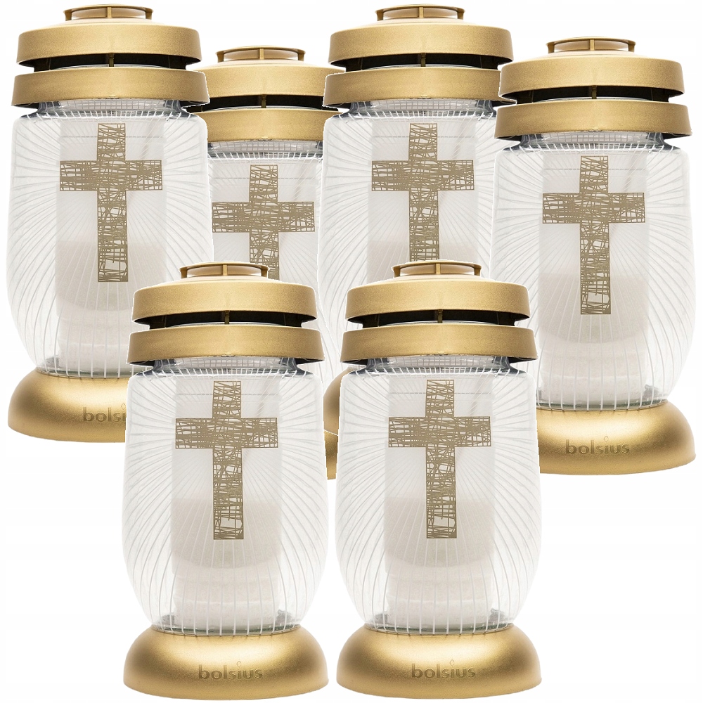 Bolsius Krzyż lampion  3s 04 znicz 6 sztuk