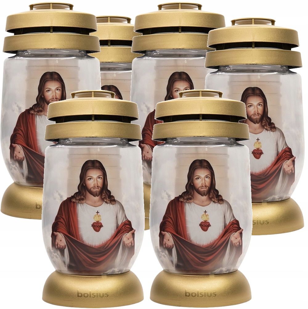 Bolsius Jezus-2 lampion  3s 12 znicz 6 sztuk