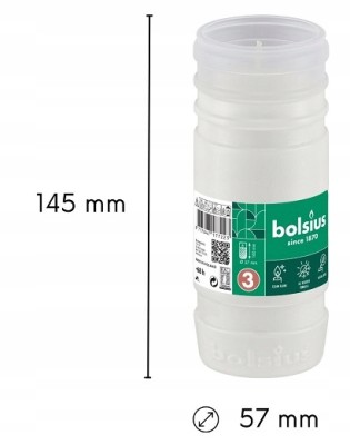 Bolsius wkład parafinowy do zniczy RP3 zgrzewka 20 sztuk (68h)