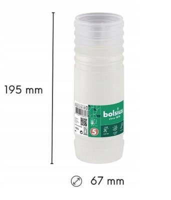 Bolsius wkład parafinowy RP5 zgrzewka 15 sztuk (113h)