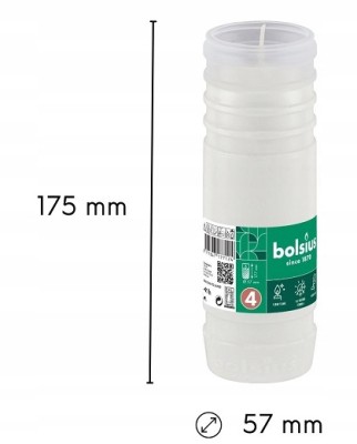 Bolsius wkład parafinowy RP4 zgrzewka 20 sztuk (91h)