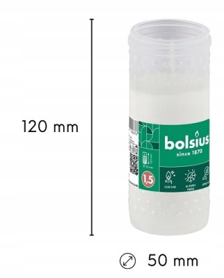 Bolsius wkład parafinowy do zniczy  RP1,5 zgrzewka 35 sztuk (34h)