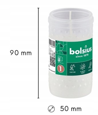 Bolsius wkład parafinowy do zniczy RP1 zgrzewka 35 sztuk (20h)