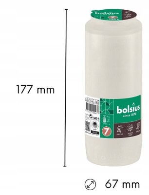 Bolsius wkład olejowy do zniczy  RC7 zgrzewka 15 sztuk (140h)