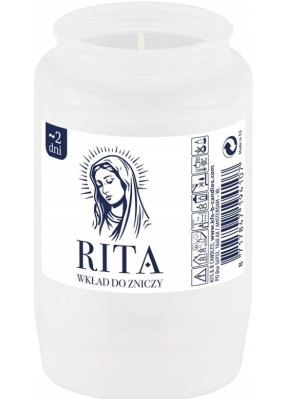 Bolsius Rita nr 2 wkład parafinowy do zniczy 45 godzin 20 szt.