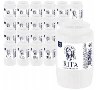 Bolsius Rita nr 2 wkład parafinowy do zniczy 45 godzin 20 sztuk