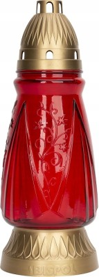 Bispol 4057 czerwony znicz szklany 5 sztuk