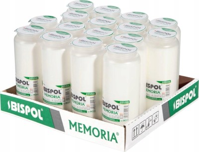 Bispol Memoria w011 wkłady olejowe do zniczy 6 dni palenia 16 sztuk
