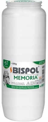 Bispol W011 wkład olejowy do znicza biały tacka 6 dni godzin palenia 16 sztuk