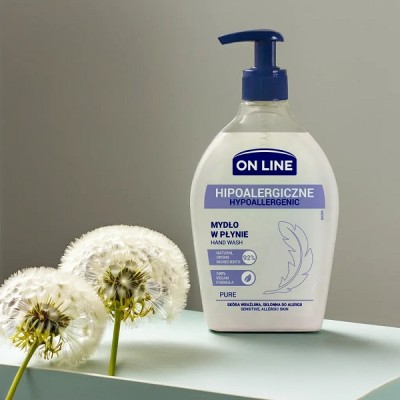 On Line Pure Hipoalergiczne Antybakteryjne mydło w płynie z dozownikiem 500ml