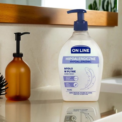 On Line Pure Hipoalergiczne Antybakteryjne mydło w płynie z dozownikiem 500ml