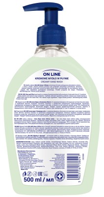 On Line Aloes i Oliwka z probiotykami kremowe mydło w płynie z dozownikiem 500ml