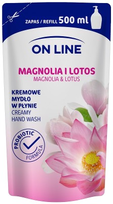 On Line Magnolia i Lotos z probiotykami mydło w płynie zapas 500ml