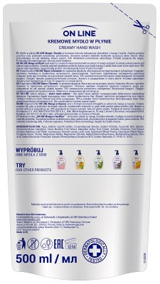 On Line Mango i Bazylia z probiotykami mydło w płynie zapas 500ml