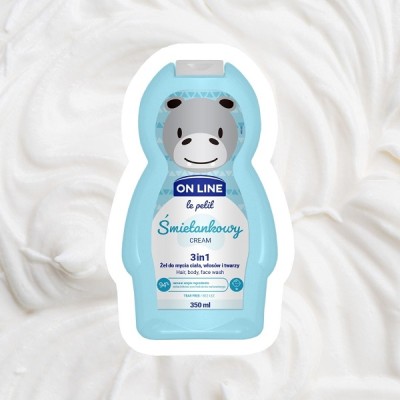 On Line Le Petit śmietankowy 3w1 szampon żel i płyn do kąpieli dla dzieci 350ml