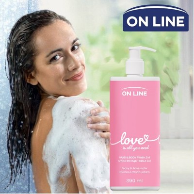 On Line Emocje Love mydło do rąk w płynie 390ml