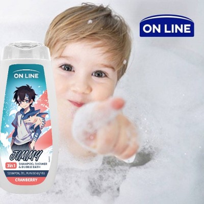 On Line Kids Jimmy 3w1 szampon żel i płyn do kąpieli 400ml