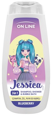 On Line Kids Jessica 3w1 szampon żel i płyn do kąpieli 400ml