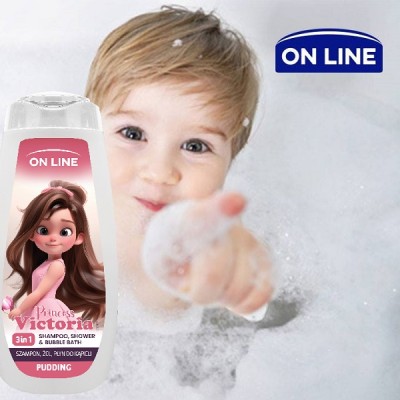 On Line Kids Victoria 3w1 szampon żel i płyn do kąpieli 400ml