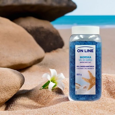 On Line morska sól do kąpieli 800g