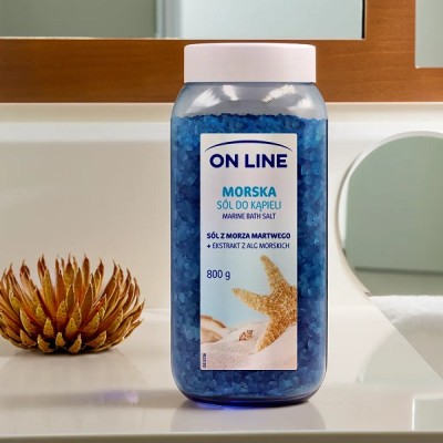 On Line morska sól do kąpieli 800g