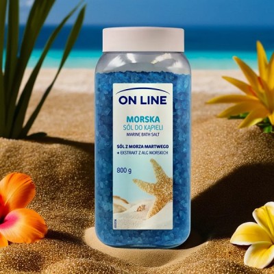On Line morska sól do kąpieli 800g