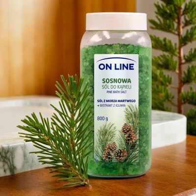 On Line sosnowa sól do kąpieli 800g