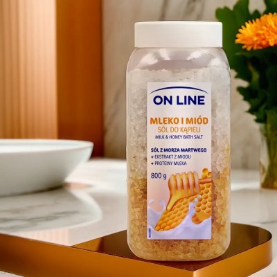 On Line mleko i miód sól do kąpieli 800g