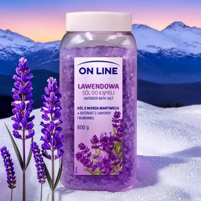 On Line lawendowa sól do kąpieli 800g