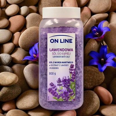 On Line lawendowa sól do kąpieli 800g