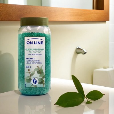 On Line eukaliptusowa sól do kąpieli stóp 800g