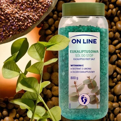 On Line eukaliptusowa sól do kąpieli stóp 800g