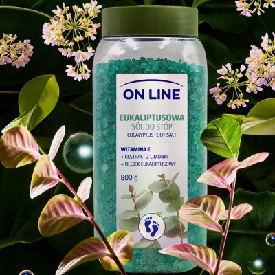 On Line eukaliptusowa sól do kąpieli stóp 800g
