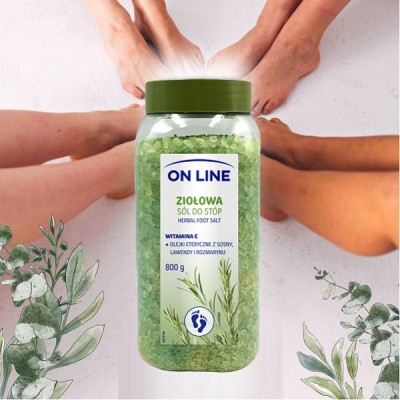 On Line ziołowa sól do kąpieli stóp 800g