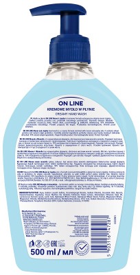 On Line Monoi i Jojoba kremowe mydło w płynie z prebiotykiem i dozownikiem 500ml