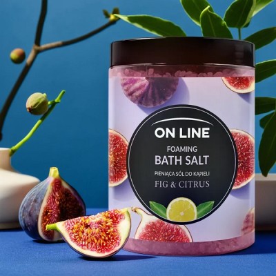 On Line Fig & Citrus pieniąca sól do kąpieli 1,2kg