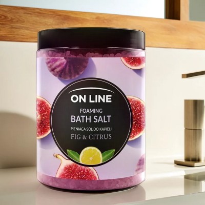On Line Fig & Citrus pieniąca sól do kąpieli 1,2kg