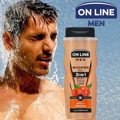 On Line Men Spicy Orange męski żel 3w1 pod prysznic 410ml