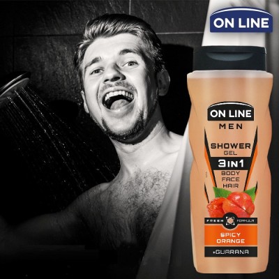 On Line Men Spicy Orange męski żel 3w1 pod prysznic 410ml