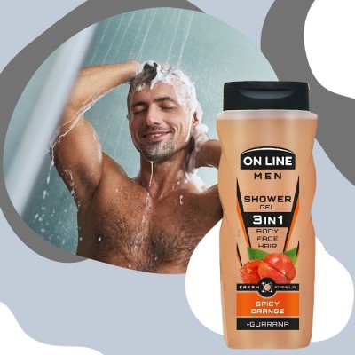 On Line Men Spicy Orange męski żel 3w1 pod prysznic 410ml
